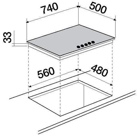 Piano Cottura STP855H58 a Gas 5 Fuochi Gas Colore Avena - Foto 2
