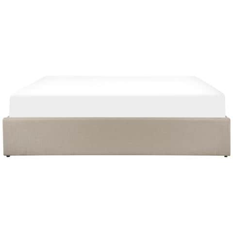Letto In Tessuto Beige Con Contenitore 180 X 200 Cm Dinan - Foto 26