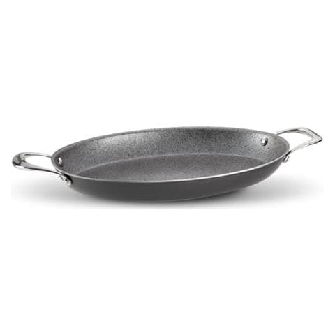 Padella Ovale In Alluminio Antiaderente Con 2 Maniglie E Coperchio In Vetro Linea Invictum, Diam. 36x26 Cm - Foto 1