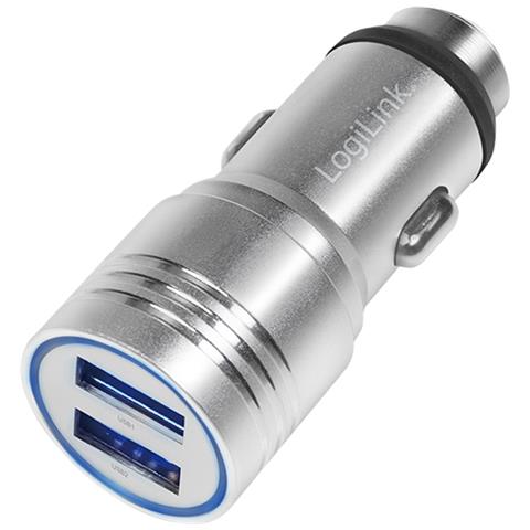 Caricatore Da Auto In Alluminio 2x Usb 10,5w Rompivetro Di Emergenza - Foto 1