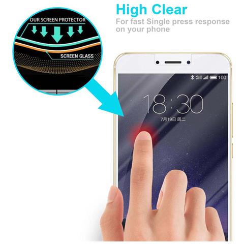 Pellicola Di Armatura Compatibile Con Meizu Mx6 In Elevata Trasparenza - Vetro Temperato (tempered) Di Protezione Del Display In Durezza 9h Con 3d Touch - Foto 6