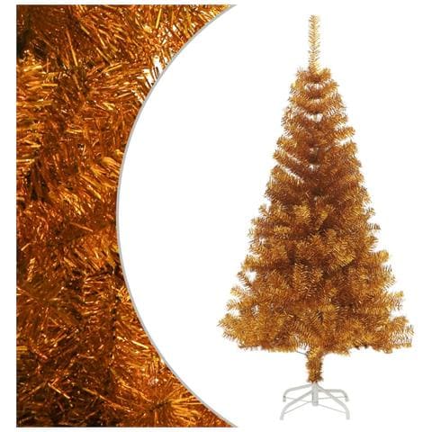 Albero di Natale Artificiale con Supporto Oro 150 cm PET - Foto 1
