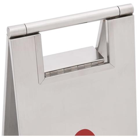 Cartello Pieghevole Pavimento Bagnato in Acciaio Inox - Foto 5