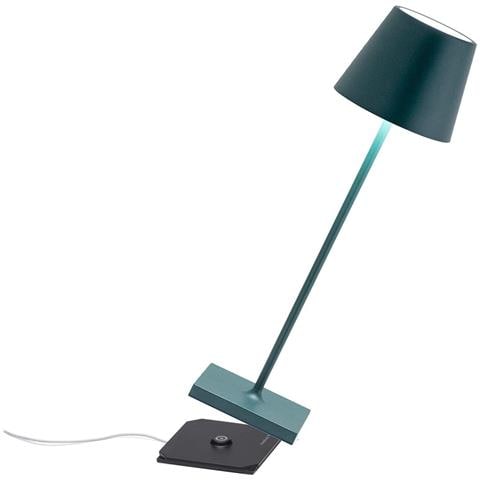Lampada A Led Da Tavolo Poldina Pro Verde Scuro Ricaricabile E Dimmerabile Con Batteria Fino A 12 Ore - Foto 2