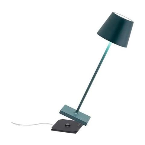 Lampada A Led Da Tavolo Poldina Pro Verde Scuro Ricaricabile E Dimmerabile Con Batteria Fino A 12 Ore - Foto 1
