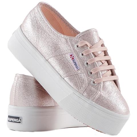 Sneaker Donna 2790 In Lamé Rosa Con Zeppa - Foto 1