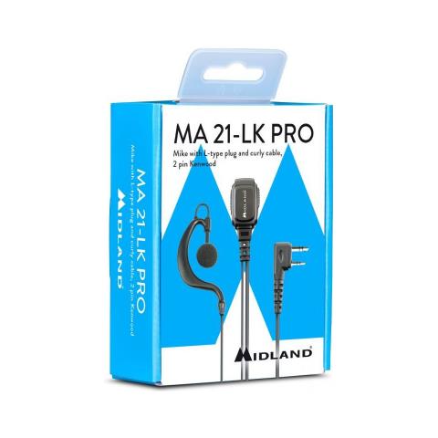 MA21 LK Pro Auricolare con Microfono e Connettore 2 Pin a L Colore Nero - Foto 3