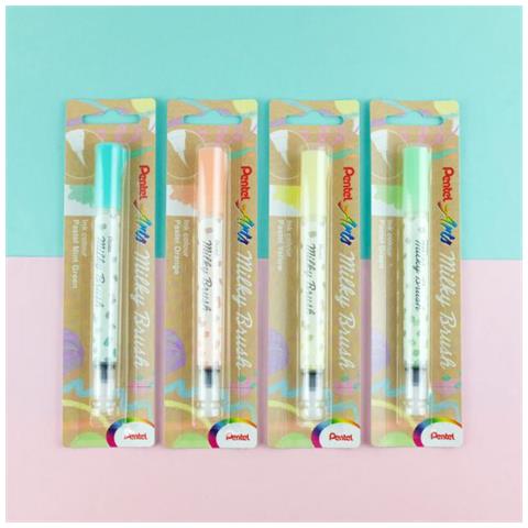 Milky Evidenziatore 1 Pz Punta Del Pennello Blu - Foto 2