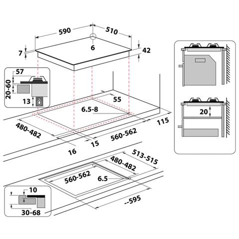 Piano Cottura GOA6423/NB1 a Gas 4 Fuochi Gas Colore Nero - Foto 5