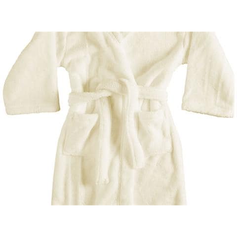 Accappatoio Con Cappuccio In Morbida Spugna Mod. Sophie Tinta Unita Vari Colori L Panna - Foto 2