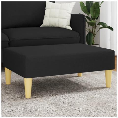 Poggiapiedi Nero 77x55x31 Cm In Tessuto - Foto 1