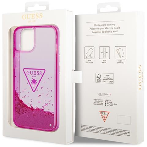 Cover Per Iphone 14 Glitter Palm, Rosa - Foto 3