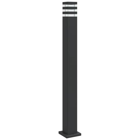 Lampada Da Terra Per Esterni Nera 110 Cm In Alluminio - Foto 2
