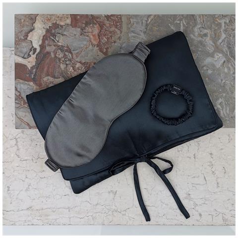 Travel Set Beauty S Borsa Di Seta, Maschera Per Il Sonno E Scrunchie S - Foto 4