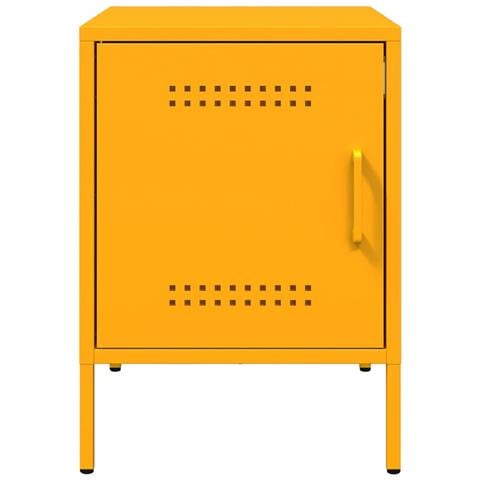 Comodino Giallo Senape 36x39x50,5 Cm In Acciaio - Foto 10