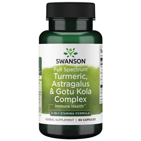 Complesso Di Curcuma, Astragalo E Gotu Kola 60 Capsule Swanson Health Products - Foto 1