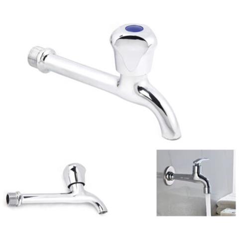 Rubinetto A Muro Cromato Bagno Cucina Attacco 1/2"" Canna Lunga 17cm Dgo-152 - Foto 1