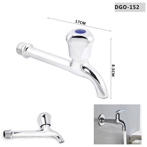 Rubinetto A Muro Cromato Bagno Cucina Attacco 1/2"" Canna Lunga 17cm Dgo-152 - Foto 2