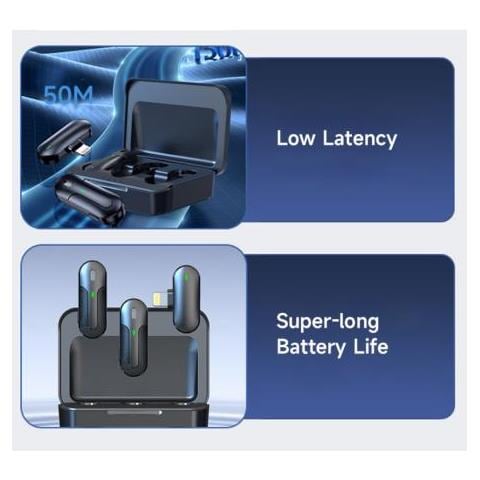 Doppio microfono wireless con connessione Lightning Apple - Foto 3