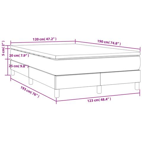 Giroletto A Molle Con Materasso Nero 120x190 Cm In Tessuto - Foto 8