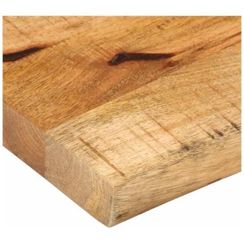Piano Tavolo 50x40x2,5 Cm Bordi Vivi Legno Di Mango Grezzo - Foto 9