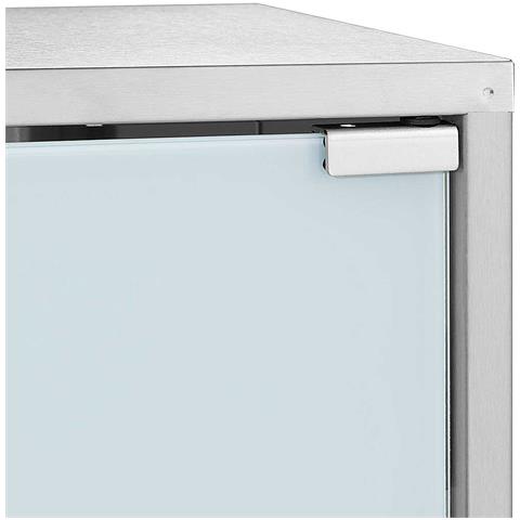 Armadietto Armadio Porta Medicinali Acciaio Inox Vetro Satinato 65,5x36x17 cm - Foto 4