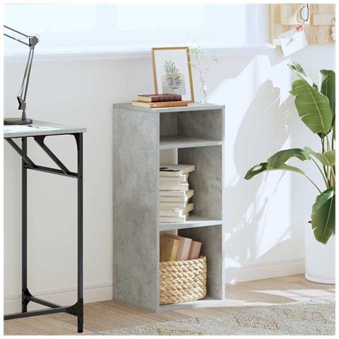 Libreria Grigio Cemento 34x31x80 Cm In Legno Multistrato - Foto 3