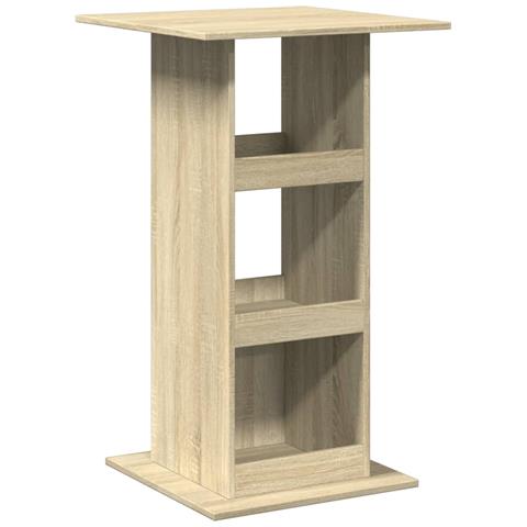 Tavolo Bar Portaoggetti Rovere Sonoma 60x60x102 Cm Multistrato - Foto 2