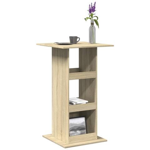 Tavolo Bar Portaoggetti Rovere Sonoma 60x60x102 Cm Multistrato - Foto 1