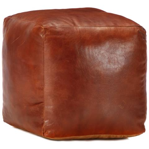 Lusso Casadino - Pouf Tanno 40x40x40 Cm In Vera Pelle Di Capra - Foto 2