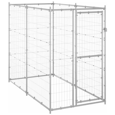 Lusso Casadino - Gabbia Per Cani Da Esterno In Acciaio Zincato 110x220x180 Cm - Foto 2