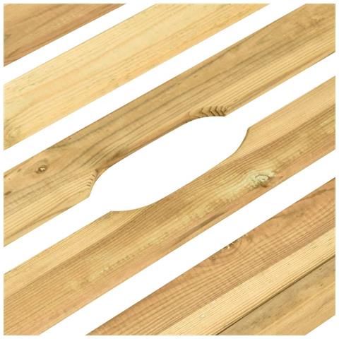 Lettino Prendisole Doppio In Legno Di Pino Impregnato - Foto 8