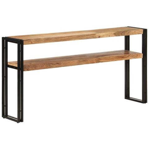 Tavolo Consolle 150x30x75 Cm In Legno Massello Di Acacia - Foto 2