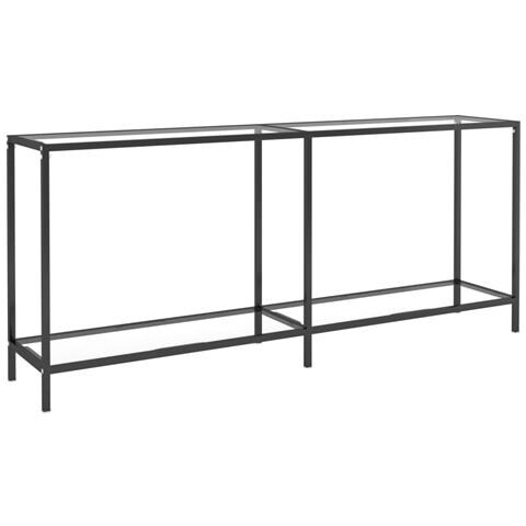 Tavolo Consolle Trasparente 180x35x75,5 Cm In Vetro Temperato - Foto 1