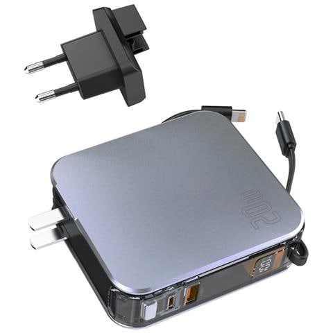 541287 Caricabatterie per dispositivi mobili Computer portatile, Smartphone, Orologio intelligente, Tablet, Universale Argento dC Ricarica rapida Interno - Foto 3