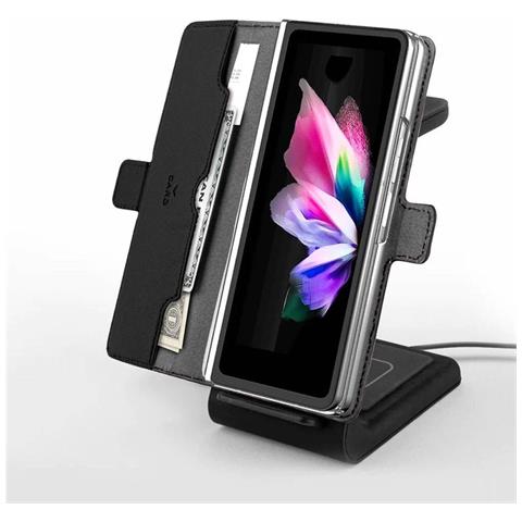 Custodia Magnetica Folio Per Galaxy Z Fold 6 Con Custodia Per Biglietti, Nero - Foto 3