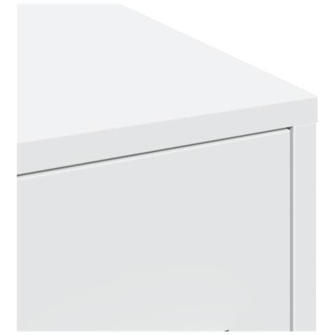 Armadietto da Bagno Stretto con Ruote Bianco in Truciolato - Foto 9