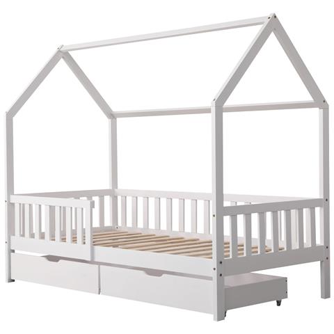Letto Per Bambini 190x90cm Bianco Con Cassetti Marceau - Foto 1