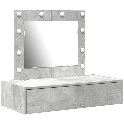 Toeletta a Muro con Luci LED - Grigio Cemento - Foto 1