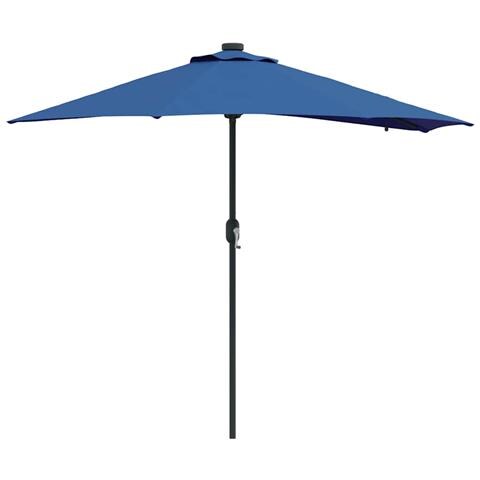 Ombrello da giardino Blu 294 x 150 x 223 cm Tessuto - Foto 1