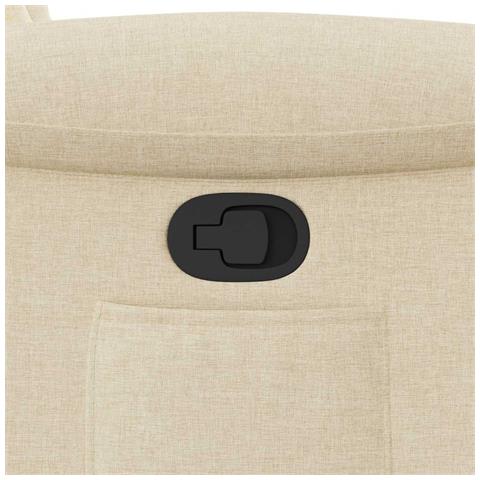 Poltrona Reclinabile in Tessuto Crema - Foto 9