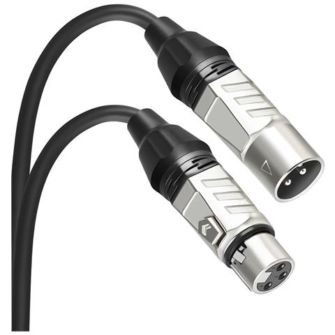 Cavo Xlr Per Microfono Live - Cavo Microfono Maschio-femmina Per Mixer, Amplificatore, Altoparlante Silver 3 M - Foto 2