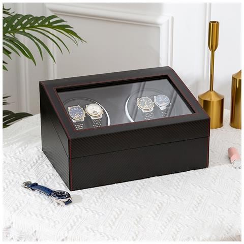 Carica Orologi Automatico Con Esterno In Fibra Di Carbonio E Luce Led Gray - Foto 3
