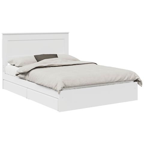 Letto con Contenitore Bianco 140 x 190 cm Legno multistrato - Foto 1