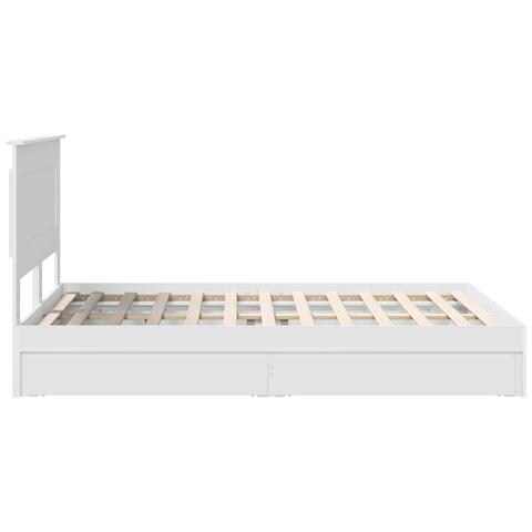 Letto con Contenitore Bianco 140 x 190 cm Legno multistrato - Foto 9