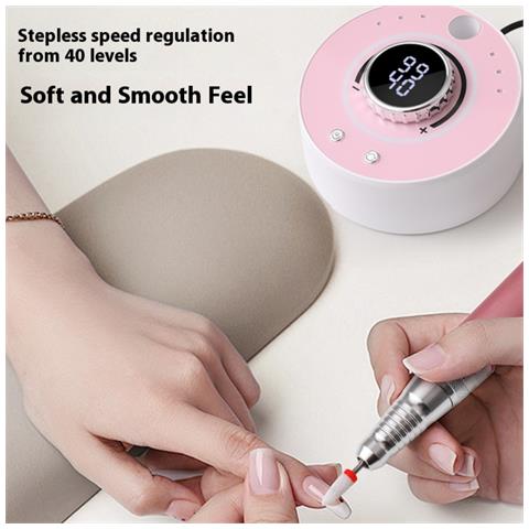 Smart Nail Grinder: Lima Elettrica Per Unghie Con Velocità Regolabile E 12 Punte Blue - Foto 7