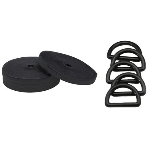Elastico Con Asole Ispessito - Elastico Regolabile Da 30 Metri Per Cucito Black 2 Metri - Foto 1