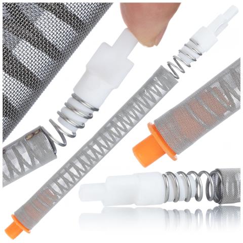 Filtro A Rete 100 Mesh Con Molla - Compatibile Con Pistole Graco Ftx, Contractor, Xtr | Metallo E Plastica, 110x9mm | Per Verniciatura - Foto 1