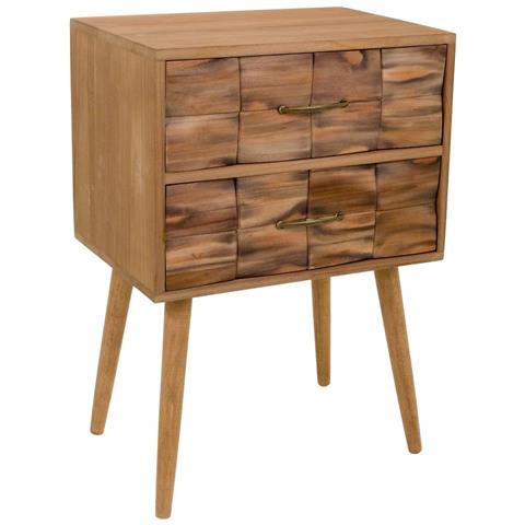 Comodino In Legno Marrone 50x38x73 - Foto 1