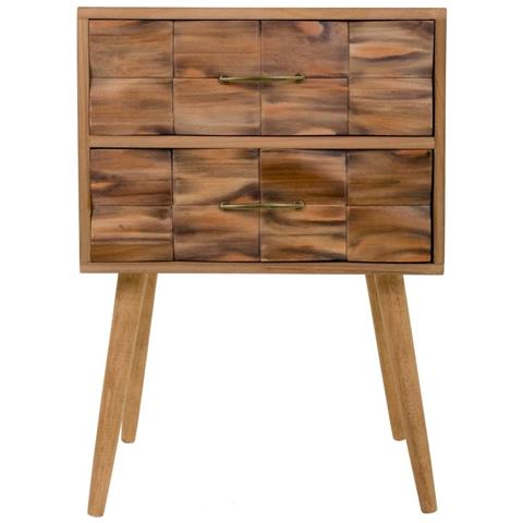 Comodino In Legno Marrone 50x38x73 - Foto 2